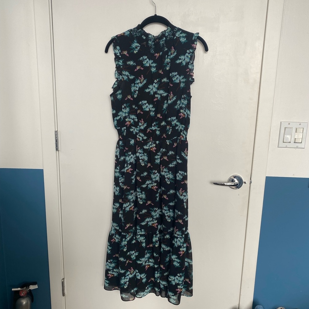 JCrew midi dress cinched waist bee dress